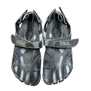 Fila Skele-Toes EZ Slide Shoes Mens Size 10 Black Barefoot Water Sneakers